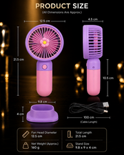Mini Portable USB Rechargeable Hand Fan