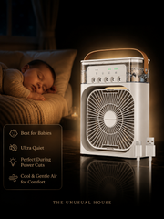 Portable Mini Air Cooler Fan with Mist & LED Light