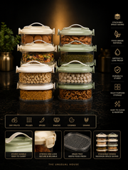 2-Layer Sealed Spice Organizer for Kitchen Storage