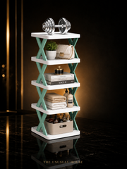 4-Tier Stackable Shoe Rack with Adjustable Slots